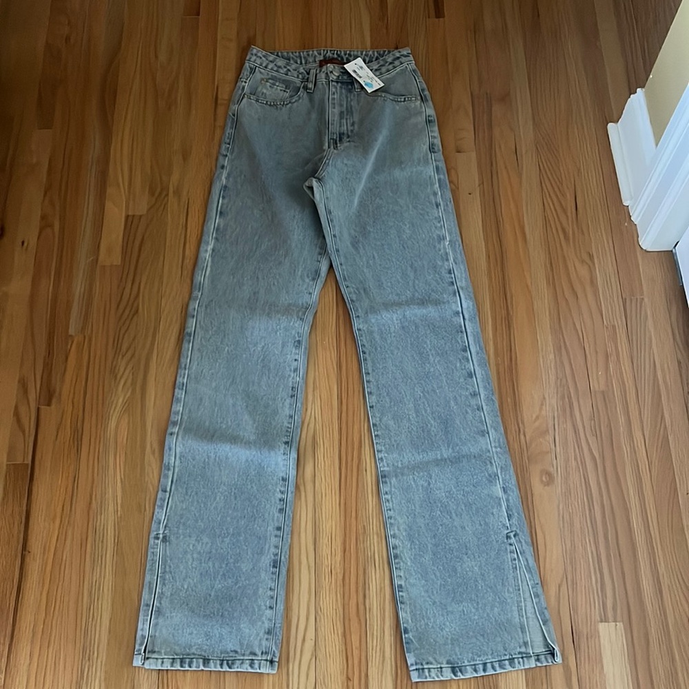 Vanilla Sky Size Small Jeans with Slit on Sides